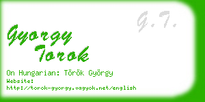 gyorgy torok business card